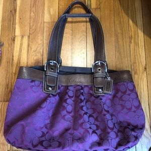 Purple coach bag